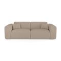 Canapé convertible express dunlopillo 160cm tissu bouclette taupe