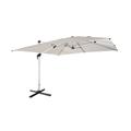 Parasol déporté haut de gamme 4x4m beige + housse