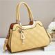 Women's Handbag Shoulder Bag PU Leather Office Daily Embossed Large Capacity Breathable Durable Solid Color Earth Yellow Black Yellow
