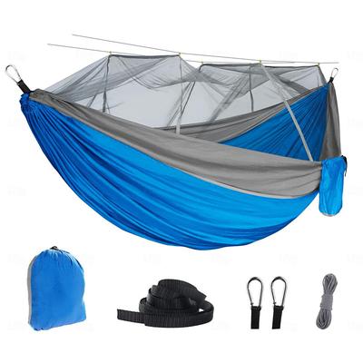 Outdoor Hammock With Mosquito Net, Nylon Double Person Camping Hammock, Portable Hammock With Mosquito Net - Perfect for Outdoor Camping