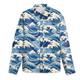 Carefree Interlude X Joshua Jo Men's Waves Printed Vacation Long Sleeve Shirts