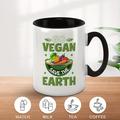 1pc 11 Oz/330ml Fun Coffee Mug. Vegan Tea Mug/water Mug. Suitable For Office/home Life/party Gifts/wedding Gifts/holiday Gifts Perfect Birthday Gifts Hand Wash Only Reusable Ceramic Coffee Mug V