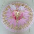 Ballet Tutu Dress Dress Imitation Pearl Lace Printing Girls' Training Performance Sleeveless High Lace Tulle