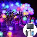 Firefly Dandelion Fairy String Lights 10M-50M Solar and Plug-in Dual Purpose Outdoor Waterproof Blossoms String Lights Flowers Creative String Lights Holiday Lights Outdoor Party Holiday Solar EU Sola US 1set