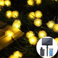 Firefly Dandelion Fairy String Lights 10M-50M Solar and Plug-in Dual Purpose Outdoor Waterproof Blossoms String Lights Flowers Creative String Lights Holiday Lights Outdoor Party Holiday Solar EU Sola US 1set