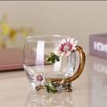 Glass tea cup with ladle tea lovers gift for women wife mom women friends birthday Mother's Day Valentine's Day Women's Day Mother's Day Gifts for MoM