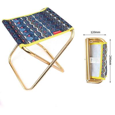 Ultralight Camping Stool, Portable Folding Stool for Adults Fishing Outdoor Hiking Gardening Backpacking Travelling Walking with Carry Bag,Metallic