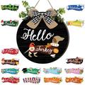 DIY Wooden Craft Directional Signboard Multicolored Fun Welcome Plaque for Cross-Border Decor, Perfect for Home Scene Decoration
