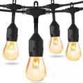 S14 Global Outdoor String Lights Commercial Grade Weatherproof Strand Edison Vintage Bulbs 10m10pcs/15m15pcs Hanging Sockets UL Listed Heavy-Duty Decorative Cafe Patio Lights for Bistro Garden