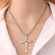 1PC Pendant Necklace For Women's Cubic Zirconia White Gift Daily Alloy Classic Cross