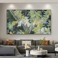 Hand painted Green Forest Painting On Canvas 3D Abstract Textured painting Wall Art Skyward View Trees Art for Living Room Art Natural Scenery Painting