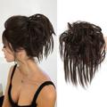 Messy Bun Hair Piece Synthetic Tousled updo Hair Buns Hair Piece Short Ponytail Faux Hair Scrunchie Extension with Elastic Rubber Band Fake Hair Bun Pieces for Women