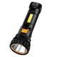Solar Charging Flashlight USB Rechargeable Flashlight Outdoor Camping Torch Waterproof Flashlight Emergency Torch