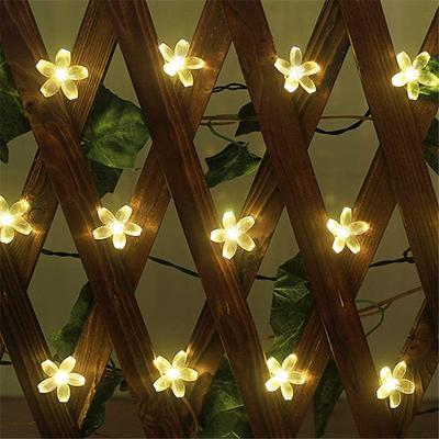 Outdoor Solar String Lights 2pcs 1pcs 8 Models Cherry Flower 6.5m 30 LED Solar String Light for Home Garden Decoration 5m 20 leds Waterproof Christmas Party Fairy Lights Outdoor Solar Lamp