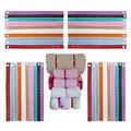 20pcs/set Elastic Band with Button Buttonholes,Heavy Duty Drawers Clothing Storage,Adjustable Roll-up Clothes Storage Band,Travel Luggage Space Saver, Drawer Closet Organizer