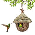 Hummingbird House Charming Decorative Hummingbird House Creative Birdhouse Hanging Straw Nest