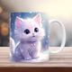 3D Kittens Hole In A Wall Mug, 3D White Cat Mug 3D Novelty Cat Mugs Cat Lovers Coffee Mug Cat Club Cup White Ceramic Mug Gifts For Men Women