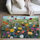 Vintage Painting Flowers Area Rug Kitchen Mat Non-Slip Oil Proof Floor Mat Livingroom Rug Indoor Outdoor Mat Bedroom Decor Bathroom Mat Entrance Rug Door Mat