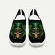 Men's Sneakers Print Shoes Plus Size Flyknit Shoes Walking Sporty Casual Outdoor Daily Saint Patrick Day Mesh Breathable Comfortable Yellow Dark Green Green