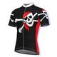 21Grams Men's Cycling Jersey Short Sleeve Bike Jersey Top with 3 Rear Pockets Mountain Bike MTB Road Bike Cycling Breathable Moisture Wicking Soft Quick Dry Black Graphic Skull Sugar Skull Polyester