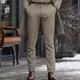 Men's Dress Pants Winter Pants Trousers Casual Pants Tweed Pants Front Pocket Plain Comfort Business Daily Holiday Fashion Chic Modern Dark Brown Black