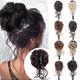 Messy Bun Hair Piece for Women with Claw Clip Hair Extensions Platinum Blonde BunCurly Wavy Hair Bun Clip in Claw Chignon Ponytail Hairpieces with Long Beard Tousled