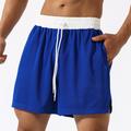 Men's Athletic Shorts Running Shorts Gym Shorts Mesh Shorts Sports Going out Weekend Breathable Quick Dry Running Casual Pocket Drawstring Elastic Waist Plain Knee Length Gymnatics Activewear Wine