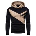 Men's Plus Size Hoodie Big and Tall Color Block Hooded Long Sleeve Fall Winter Designer Sportswear Casual Big and Tall Casual Daily Tops