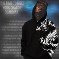 Dragon Guardian x LU Men's Dragon Loong Mythical Creature Dark Style Streetwear Hoodie