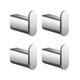 4pcs Robe Hooks Wall Mounted Clothes Hooks Bathroom Towel Hooks 304 Stainless Steel for Bathroom Kitchen