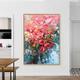 100% Hand-painted Flowers and Roses Abstract Oil Painting Modern Wall Art Living Room Frameless Decorative Paintings