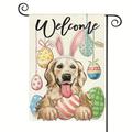 Easter Garden Flag 12x18 Inch Double Sided Easter Bunny Small Seasonal Easter Flag Yard Outdoor Flag Decoration
