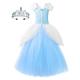 Beauty and the Beast Snow White and the Seven Dwarfs Snow White Cinderella Belle Dress Flower Girl Dress Tulle Dresses Girls' Movie Cosplay Cosplay RedYellow Blue 1 Yellow Children's Day Masquerade