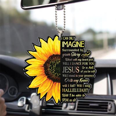 Cross Wing God Faith Rose Rosy Butterfly Christian Memorial Jesus Car Rear View Mirror Accessories Christmas Tree Ornament Decoration Hanging Charm Interior Rearview Pendant Decor Gift