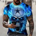 Graphic Skull Skulls Daily Designer Outdoor Men's 3D Print Party Casual Holiday T shirt Black White Blue Short Sleeve Crew Neck Shirt Spring Summer Clothing Apparel Normal S M L XL XXL XXXL