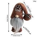 Standing Faceless Doll: Adorable Elderly Gnome and Dog Plushie Figurine, Ideal for Tabletop or Showcase Display