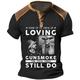 Some of Us Grew up Loving Gunsmoke the Cool Ones Still Do Men's Street Style 3D Print T shirt Tee Henley Shirt Sports Outdoor Holiday Going out T shirt Black Blue Army Green Short Sleeve Henley Shirt