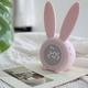 LED Alarm Clock with Timing Cute Rabbit Electronic Night Light Countdown USB Charging Sound Thermometer Rechargeable Magnet Adsorption Watch Wall Clock Cute Rabbit Digital Alarm Clock Children's Bedroom
