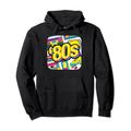 Retro 80er Jahre Love Fluo Party Kostüm Vintage Herren Damen Pullover Hoodie