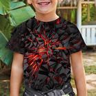Da ragazzo 3D Pop art 3D Print maglietta T-shirt Manica corta Stampa 3D Estate Primavera Attivo Sportivo Di tendenza Poliestere Bambino 3-12 anni Esterno Informale Giornaliero Standard