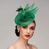 fascinators piuma netto kentucky derby cappello fascinators copricapo con piuma floreale fiore 1pc da sposa corsa di cavalli giorno delle donne melbourne cup copricapo