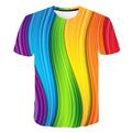 Per uomo Unisex Camicia maglietta Magliette Pop art Arcobaleno 3D Girocollo Abbigliamento Plus Size Feste Informale Manica corta Stampa Moderno