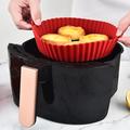 2 pezzi riutilizzabili friggitrice ad aria pentola in silicone teglia da forno per pizza airfryer cestino in silicone pollo fritto griglia padella tappetino per cucina