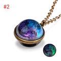 collana pianeta farjing, bagliore nel sistema galassia scuro doppia faccia vetro cupola pianeta collana ciondolo gioielli regalo