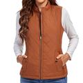 gilet da trekking da donna senza maniche, esterno, termico, caldo, ad asciugatura rapida, tasca con cerniera, morbido, invernale, tasca con cerniera, sportivo, grigio scuro, nero, bianco, caccia,