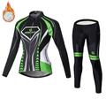 Malciklo Per donna Manica lunga Maglia con pantaloni da ciclismo Inverno Estate Vello Velluto Viola Giallo Rosso Taglie forti Bicicletta Maglietta / Maglia Calzamaglia / Salopette / Corsari Completo