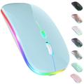 mouse wireless led mouse silenzioso sottile 2.4g mouse da ufficio ottico mobile portatile con ricevitore usb e tipo-c 3 livelli dpi regolabili per laptop pc notebook macbook