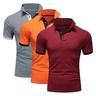 Per uomo POLO Camicia da golf Golf Informale Sport Bavero Manica corta Di tendenza Essenziale Tinta unica Collage 3 pezzi Estate Standard GrigioNeroBlu navy BluVinoBlu Navy GrigioArancioneVino