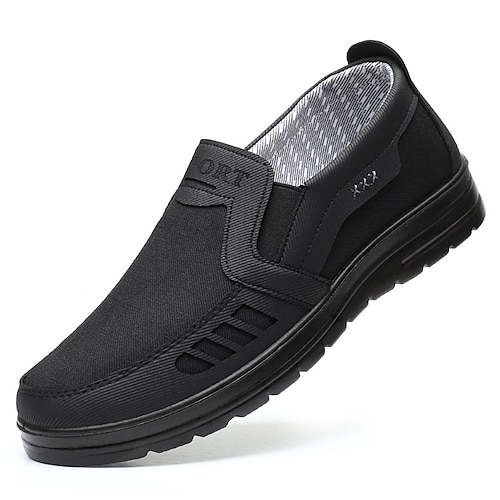 Per uomo Mocassini e Slip-Ons Mocassini comodi Taglie forti Mocassini di stoffa Scarpe comfort Vintage Classico Informale Esterno Giornaliero Di corda Mocassino Nero Marrone Grigio Color Block