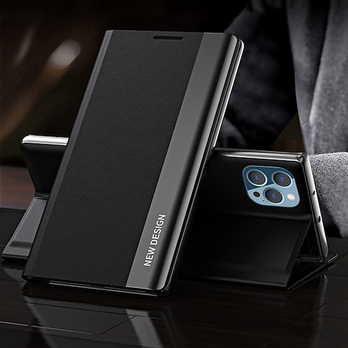 telefono Custodia Per iPhone 17 Pro Max 17 Air 16 15 14 Pro Max Plus 16e 13 12 11 Pro Max Mini Copertura Posteriore con Supporto Magnetico Protezione Completa Placcatura PC Pelle PU